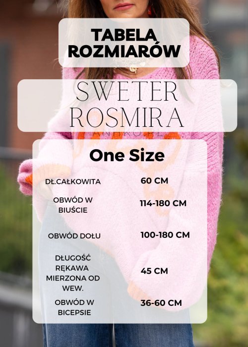 Tabela Rozmiarów dla Sweter Damski Rosmira Kremowy