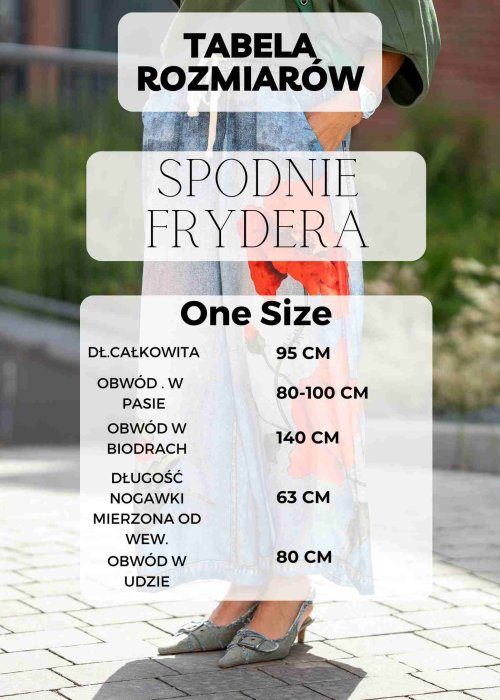 Tabela Rozmiarów One Size Spodnie Frydera Brązowe