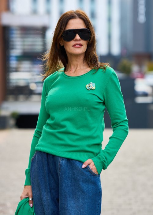 Sweter z Kominem Into Zielony