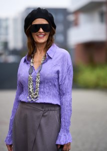 Gnieciona Koszula Aprile Purple