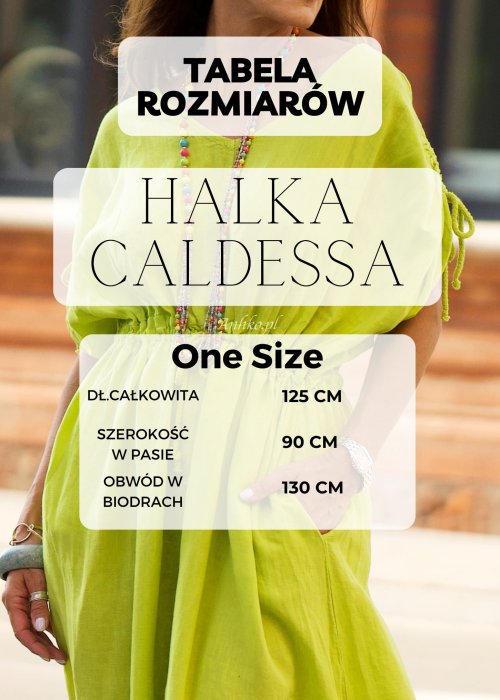 Tabelka Rozmiarów SUKIENKA One Size Caldessa Brązowa
