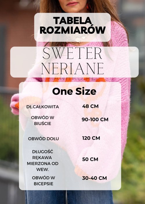 Tabela Rozmiarów One Size Sweter Neriane Ecru