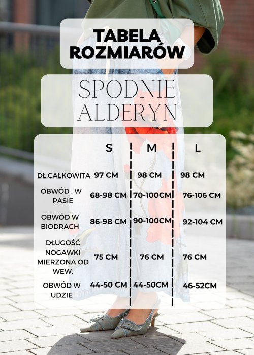 Tabela Rozmiarów S-L Spodnie Alderyn Brązowe