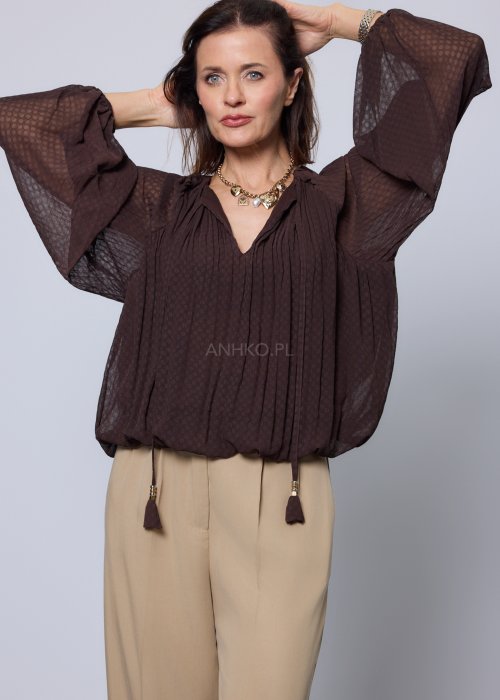 Bluzka Renell Czekoladowa