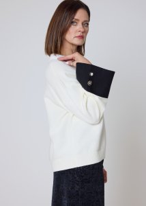 Sweter Meridia Kremowo-Czarny