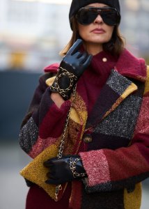 Rękawiczki z Łańcuszkiem Visconti Czarne 