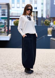 Spódnica Sztruksowa Corduroy Czarna 