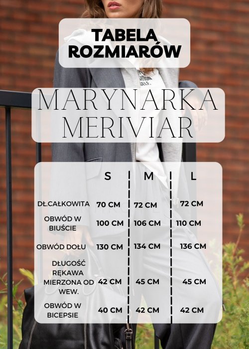 Tabela Rozmiarów One Size Marynarka Meriviar z Paskiem Śliwkowa