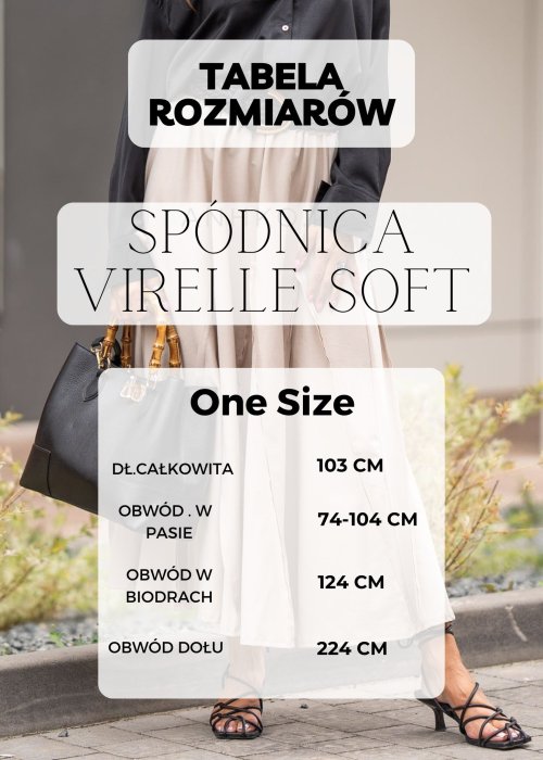 Tabela Rozmiarów One Size Spódnica Virelle Soft Burgundowa