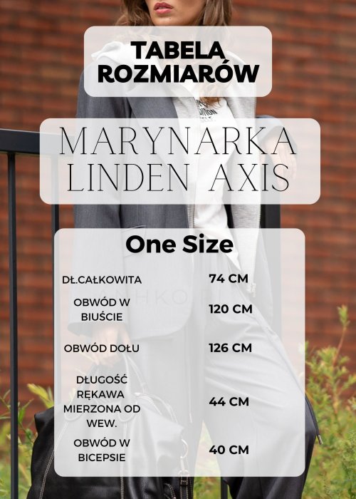 Tabela Rozmiarów One Size Kurtka-Marynarka Linden Axis Zielono-Brązowa