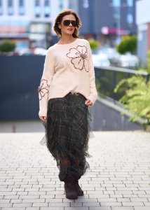 Sweter Embellis Beżowy 