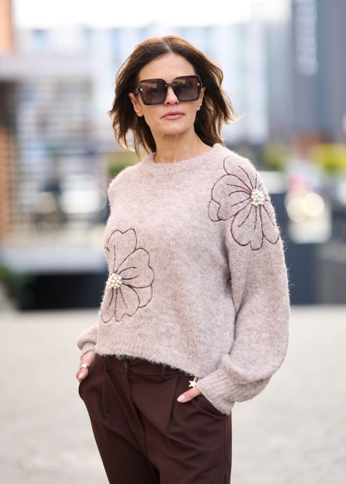 Sweter Floli Beżowy