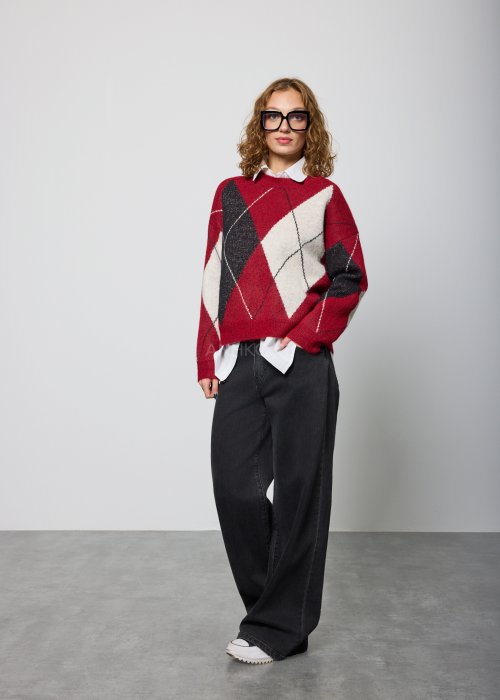 Sweter Redwood Bordowy 