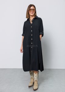 Sukienka Sztruksowa Routine Czarna 