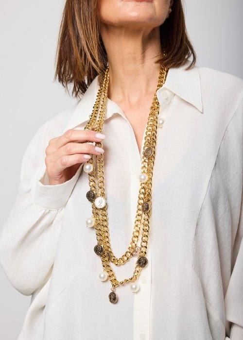 Naszyjnik Colliano Pearl w Kolorze Złotym