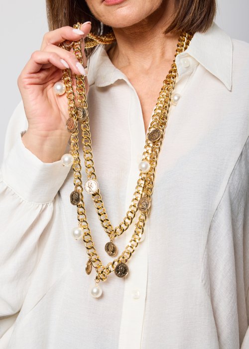 Naszyjnik Colliano Pearl w Kolorze Złotym