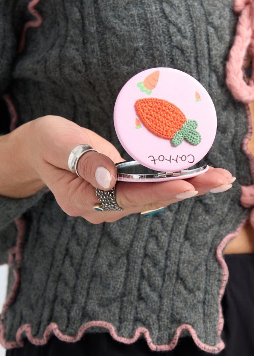 Lusterko Kieszonkowe Carrot Compact Różowe