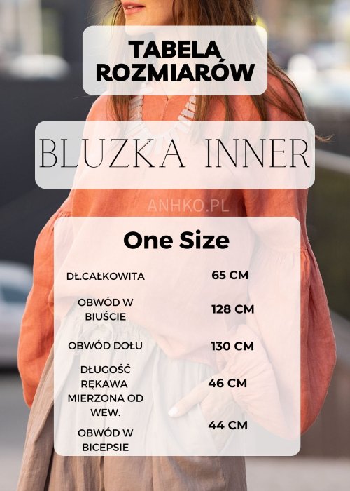 Tabela Rozmiaru One Size Bluzka Sztruksowa Inner