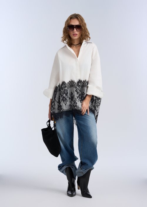 Koszula Vivienne Biało-Czarna 