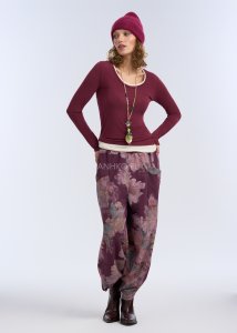 Spodnie Dawn Floral Dream Śliwkowe