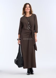Sukienka Elvane Brązowa 