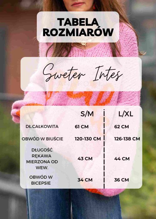 Tabela Rozmiarów One Size Sweter z Szalem Intes
