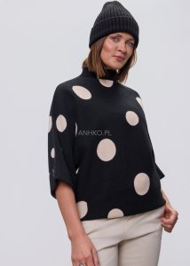 Sweter Mira Horizon Czarno-Beżowy