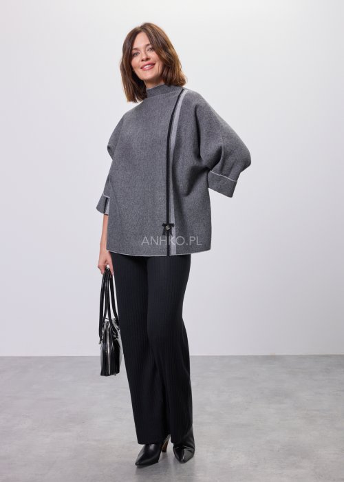 sweter damski, nowoczesny sweter, elegancki sweter damski, luźny sweter, minimalistyczny sweter, modny sweter, sweter do pracy, sweter na co dzień