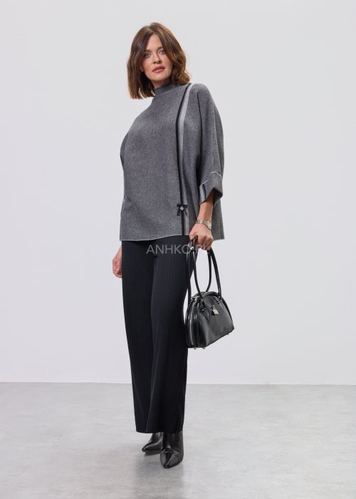 sweter damski, nowoczesny sweter, elegancki sweter damski, luźny sweter, minimalistyczny sweter, modny sweter, sweter do pracy, sweter na co dzień