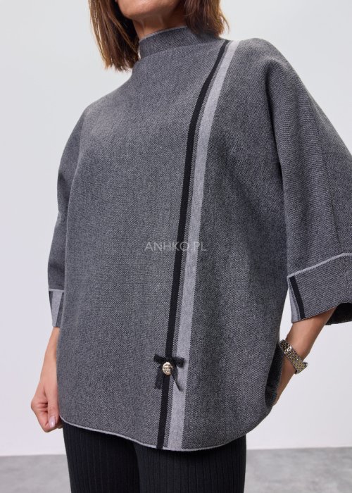 sweter damski, nowoczesny sweter, elegancki sweter damski, luźny sweter, minimalistyczny sweter, modny sweter, sweter do pracy, sweter na co dzień