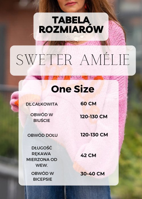 Tabela Rozmiarów One Size Sweter Amélie