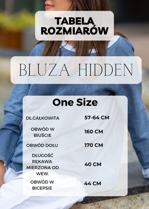 Tabela Rozmiarów dla Bluza Hidden Żółta