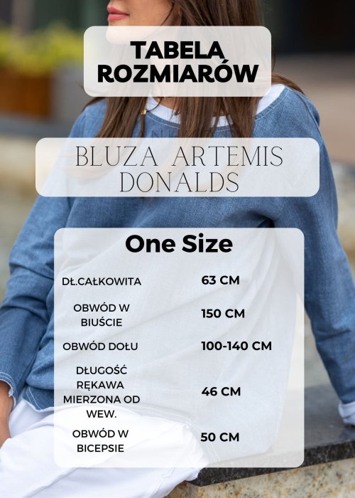 Tabela Rozmiarów dla Bluza Artemis Dolds Bordowa