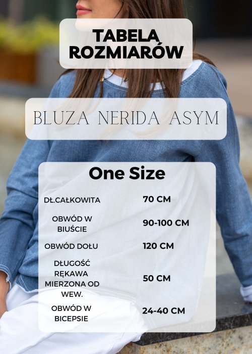 Tabela Rozmiarów dla Komplet Dzianinowy Nerida Asym Brązowy - bluza