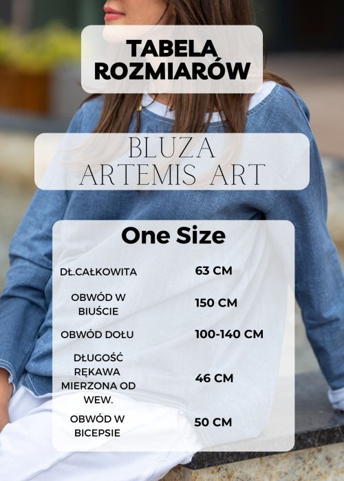 Tabela Rozmiarów One Size Bluza Artemis Art