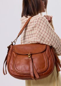 Torebka Skórzana Poster Karmelowa - 2P 