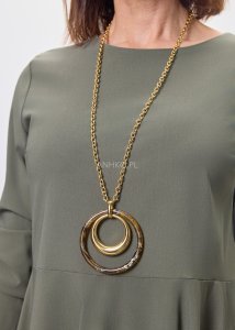 Naszyjnik Next Duo Brązowo-Złoty