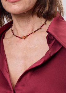 Naszyjnik Vivo Bordowy