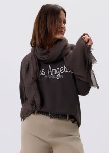 Szal Tina Ciemnobrązowy