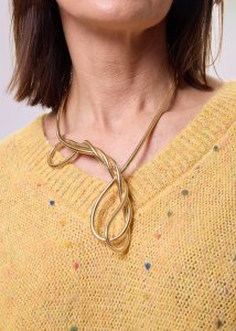 Naszyjnik Zwijany Snaky Duo w Kolorze Złotym