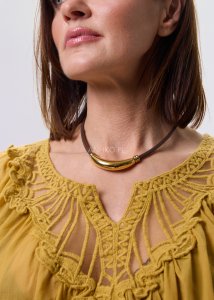 Naszyjnik Velorus Brązowo-Złoty