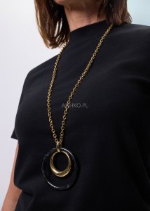 Naszyjnik Next Duo Czarno-Złoty
