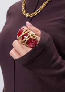 Pierścionek Monolith Czerwony