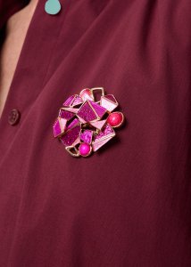 Broszka Magnetyczna ColorFul Różowa