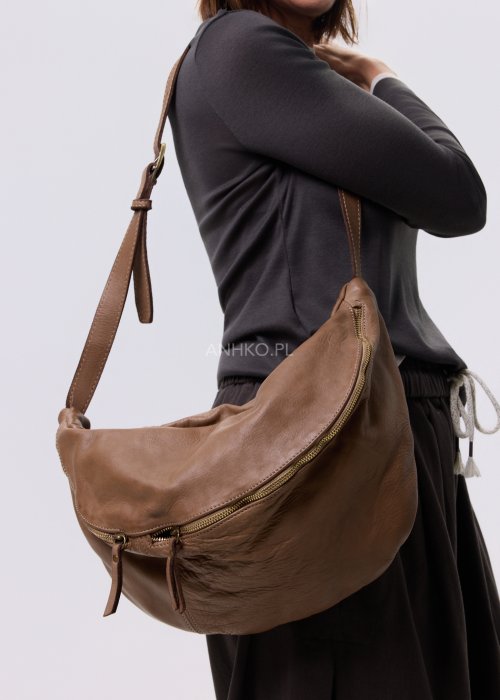 Torebka Nerka Skórzana Hanamo New Taupe 