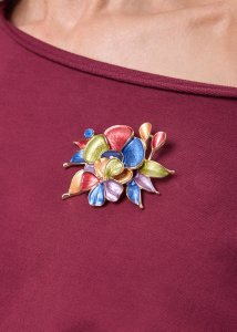 Broszka Magnetyczna Viva Art w Kolorze Złotym