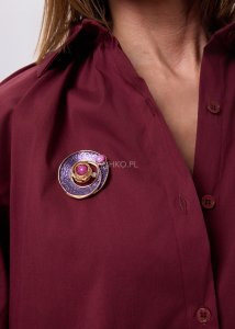 Broszka Magnetyczna Minki Fioletowa