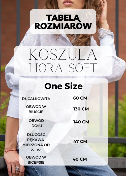 Tabela Rozmiarów dla Koszula Liora Soft Szałwiowa