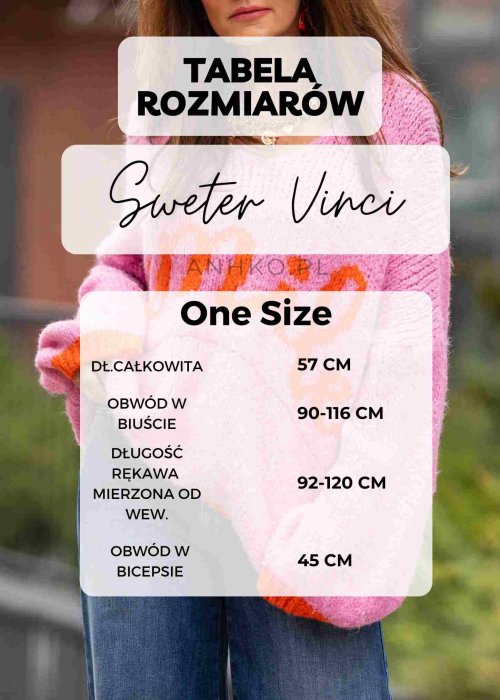 Tabela Rozmiarów dla Sweter Vinci New Biały