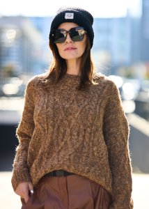 Sweter Jovisz Brązowo-zielony